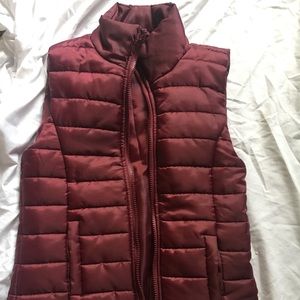Puffer Vest Burgundy